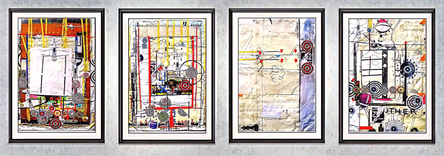Four Framed Collages 1