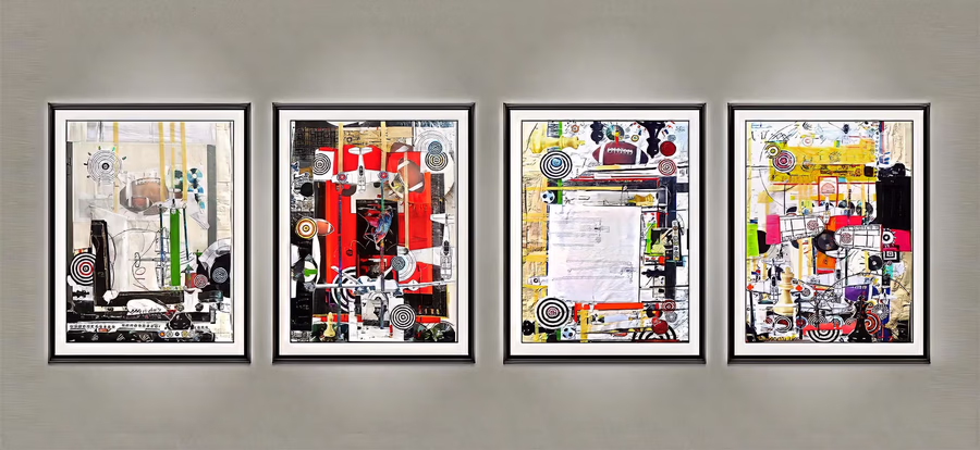 Four-Panel Collage Series 1