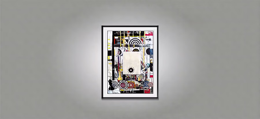 Untitled (Framed Collage with Targets)