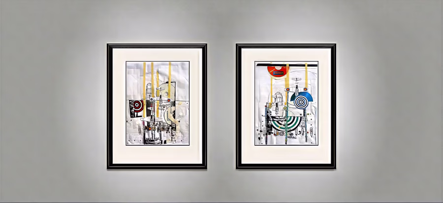Untitled (Framed Diptych Installation)