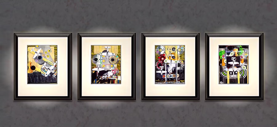 Four Framed Works (Installation)