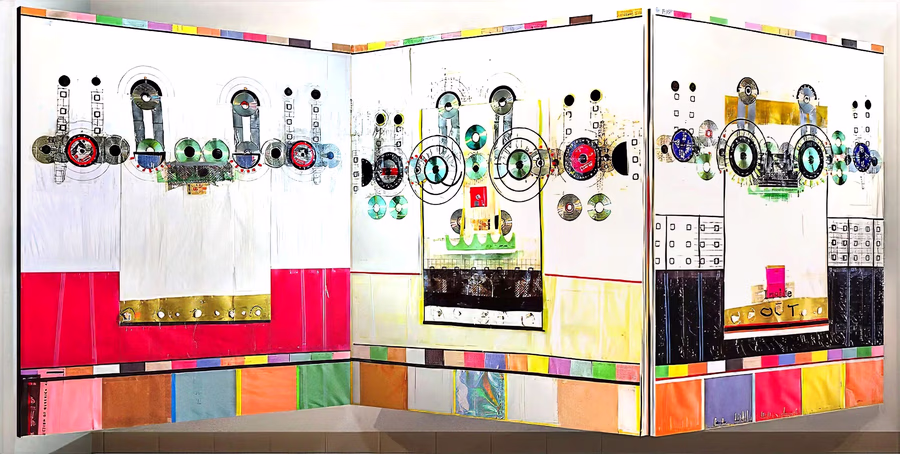 Triptych with Discs and Targets