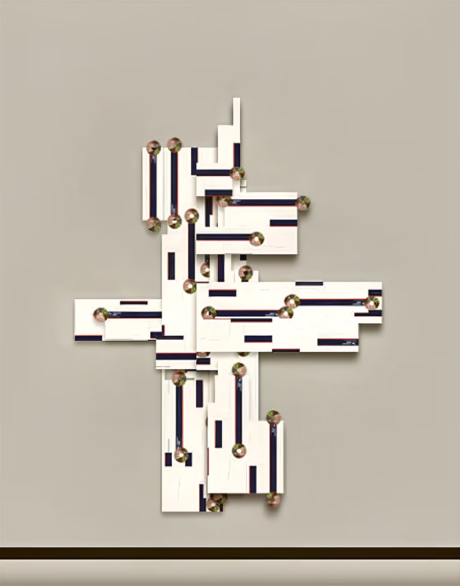 Cross with Sequined Bolts