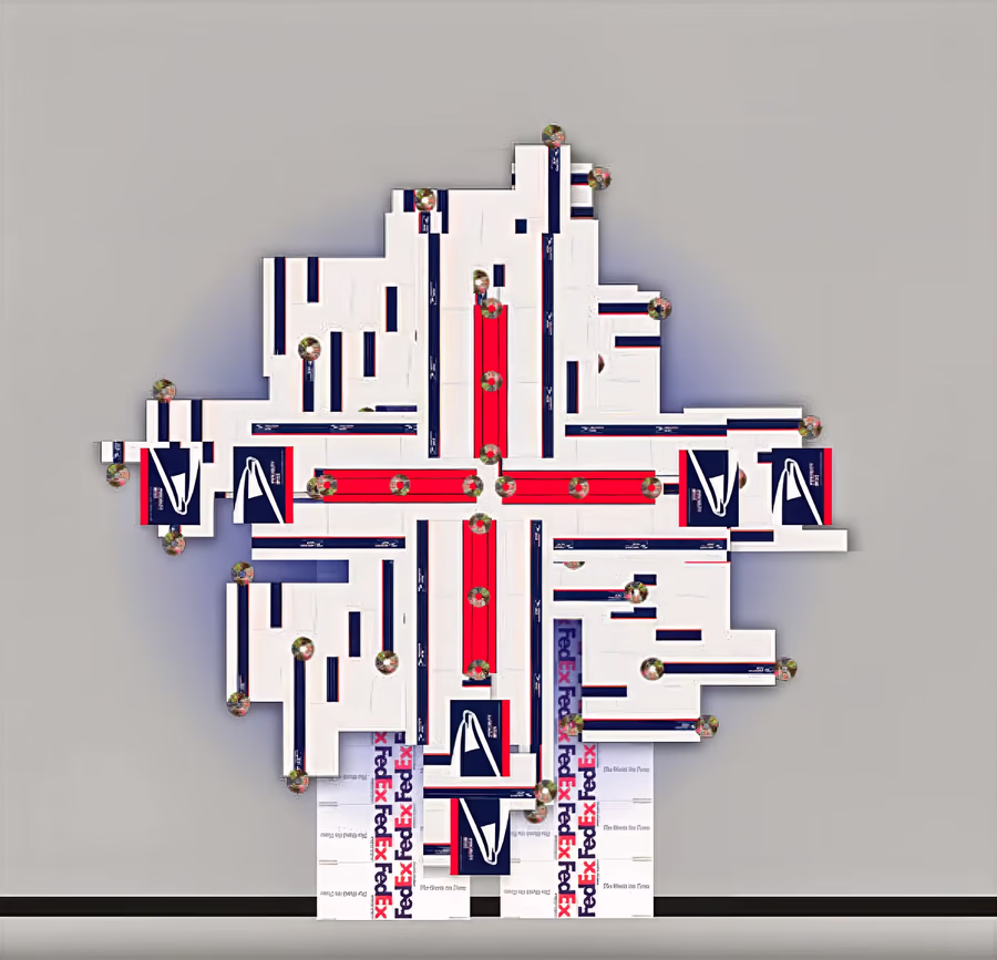 FedEx Cross Formation