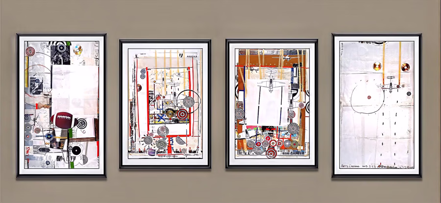 Four Framed Collages 2