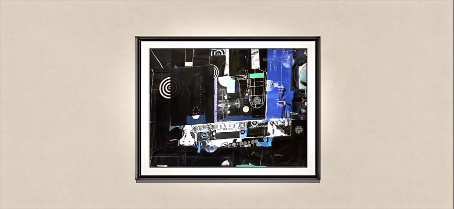Untitled (Black Blue Collage)