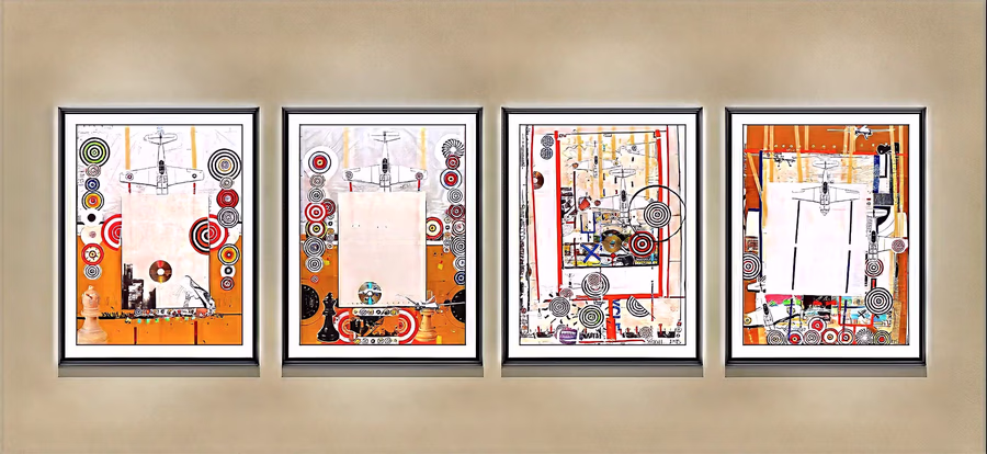 Guernica Quadriptych (Framed)