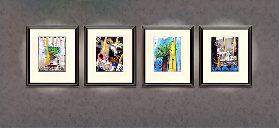 Four Framed Works 5
