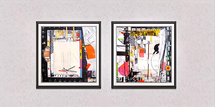 Untitled (Diptych Collages)