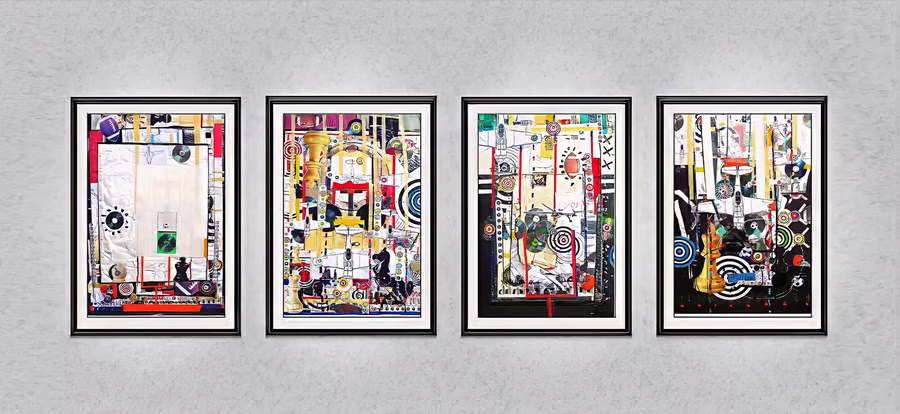 Four Framed Collages (Installation) 2