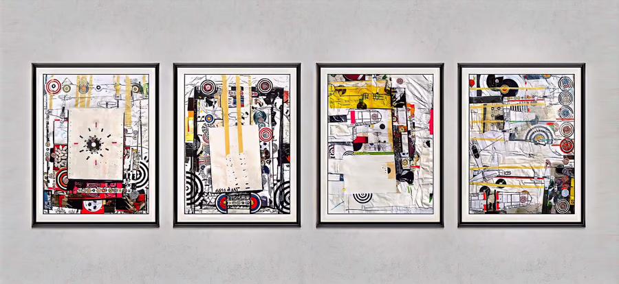 Four-Panel Collage Series 2