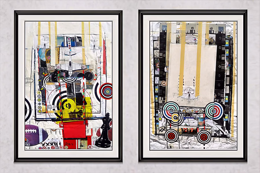 XXXII Diptych with Targets
