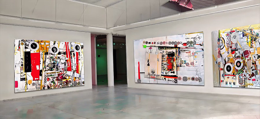 Installation View, Three Works