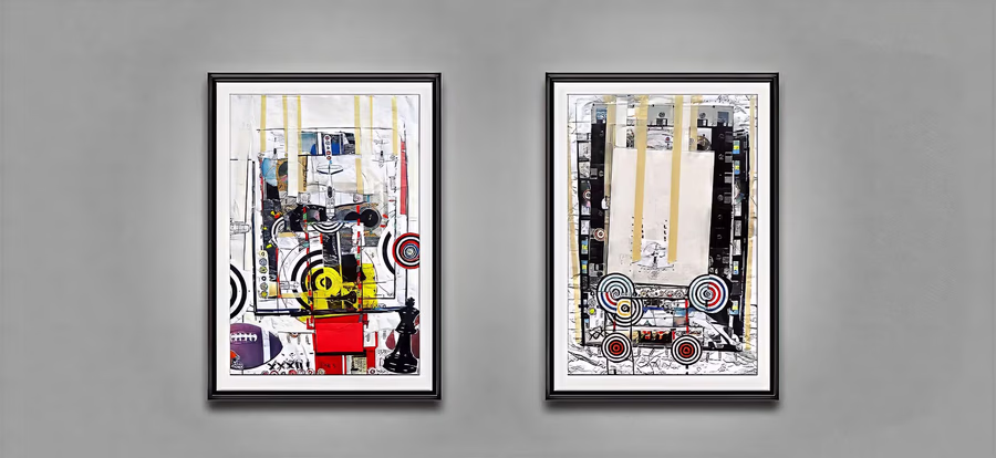 Framed Diptych with Targets 1