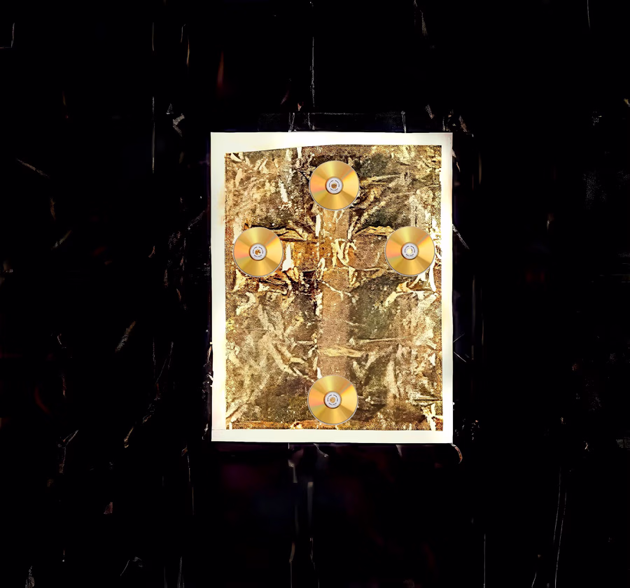 Gold Cross with Discs