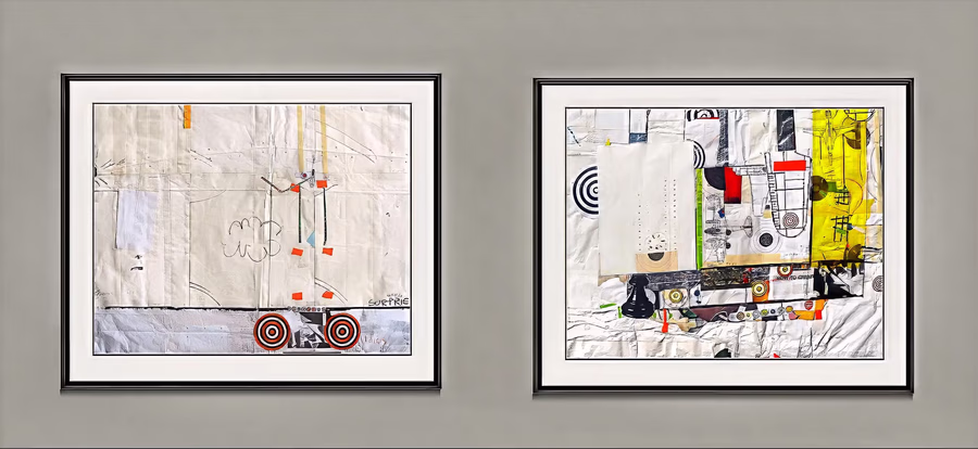 Paired Framed Collages 1