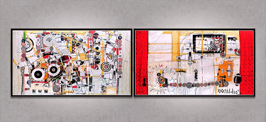 Diptych with Targets V10