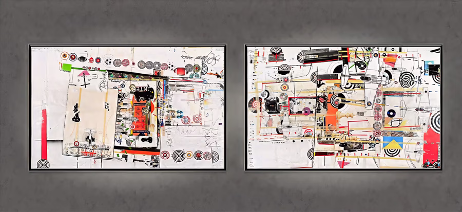 Untitled (Diptych Collage) 3