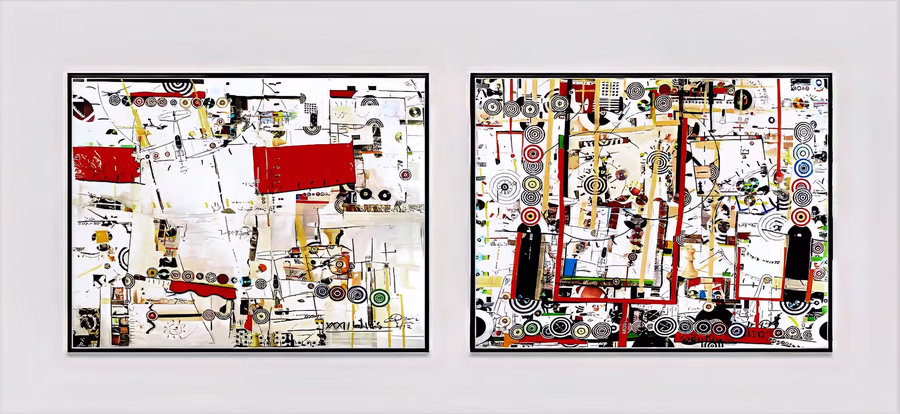 Diptych with Targets V11