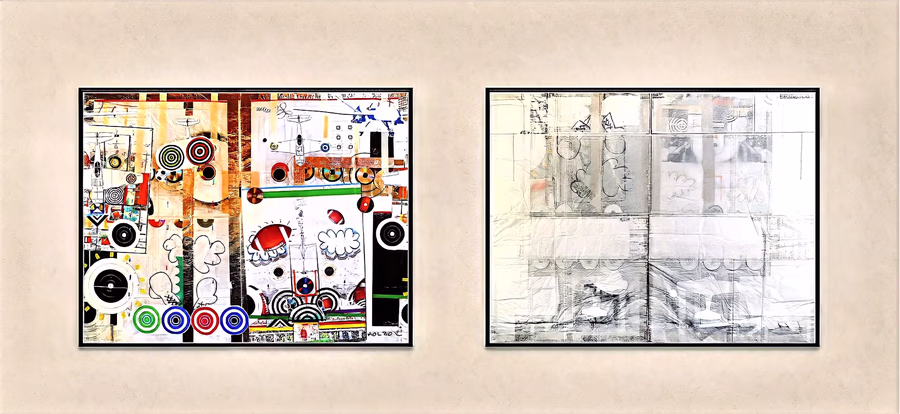 Diptych with Target Studies