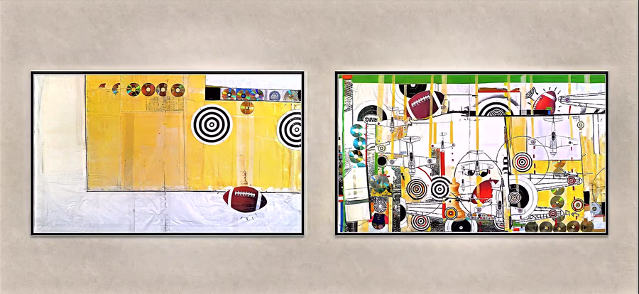 Diptych with Football and Targets 1