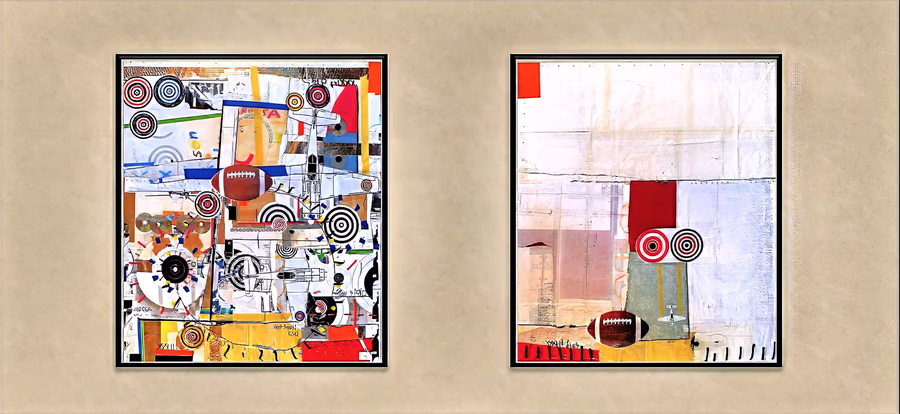 Diptych with Football and Targets 2