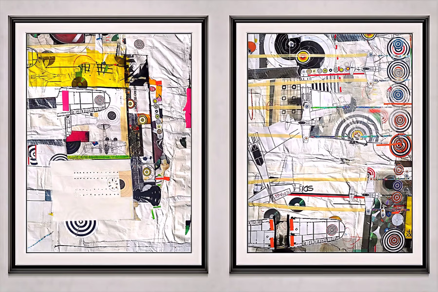 Diptych with Targets V15
