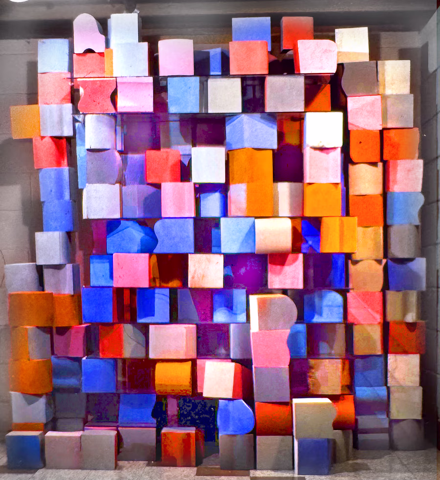 Stacked Cube Wall