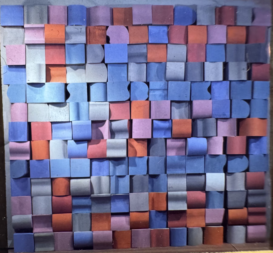 Grid of Painted Blocks