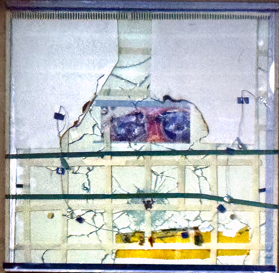 Untitled (Cracked Resin Grid)