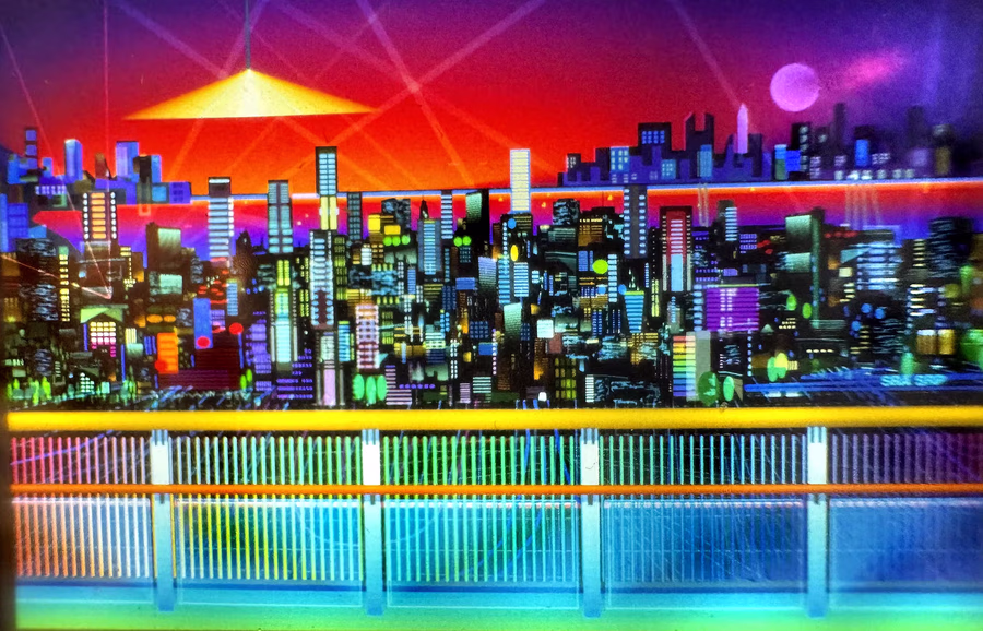 Neon City Skyline