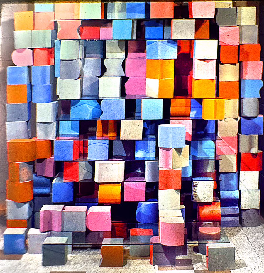Stacked Painted Blocks 2
