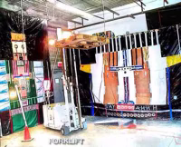 Studio, Forklift and Crosses, 1990