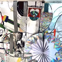 Untitled (Iridescent Foil Collage), 2010