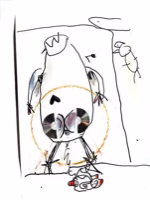 Snowmann with CD Eyes 1, 2020