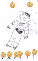 Crowned Snowmann with Discs, 2020
