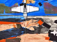 Warplane Over Fallen Figure, 2020