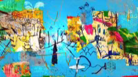 Untitled (Cityscape with Plane), 2020