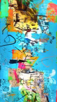 Untitled (Turquoise Field Drawing) 1, 2020