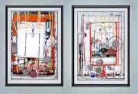 Diptych with Planes and Targets 1, 2010
