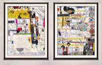 Diptych with Targets and Planes 1, 2010