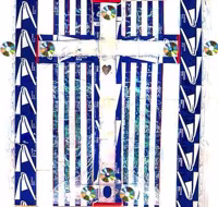 Untitled (CD Cross Stripes), 2000