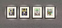 Four Framed Works Installation 1, 2010