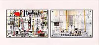 Diptych with Concentric Rings 3, 2000
