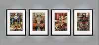 Four Framed Works Installation 2, 2000