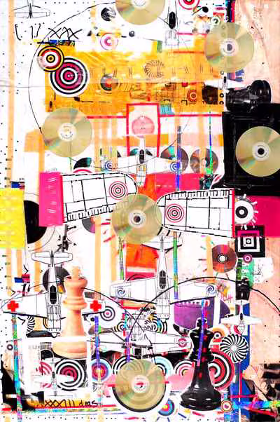 Untitled (Twin Planes with Discs)