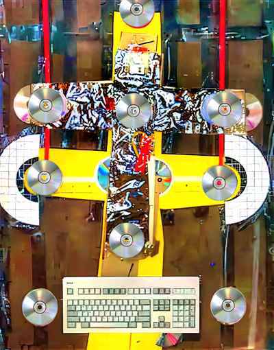 Yellow Plane with Discs 1