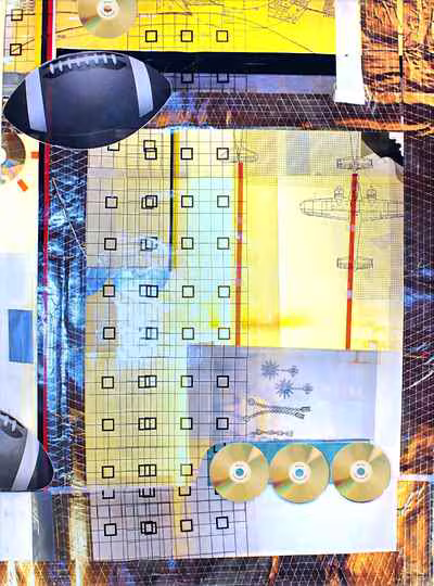 Untitled (Football and CDs)