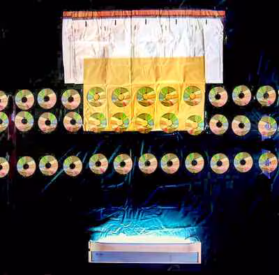 Untitled (Guernica with CDs) 2