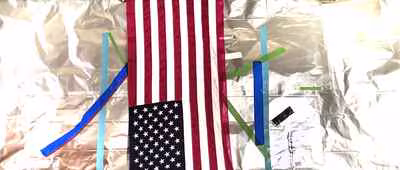 Flag on Silver Ground